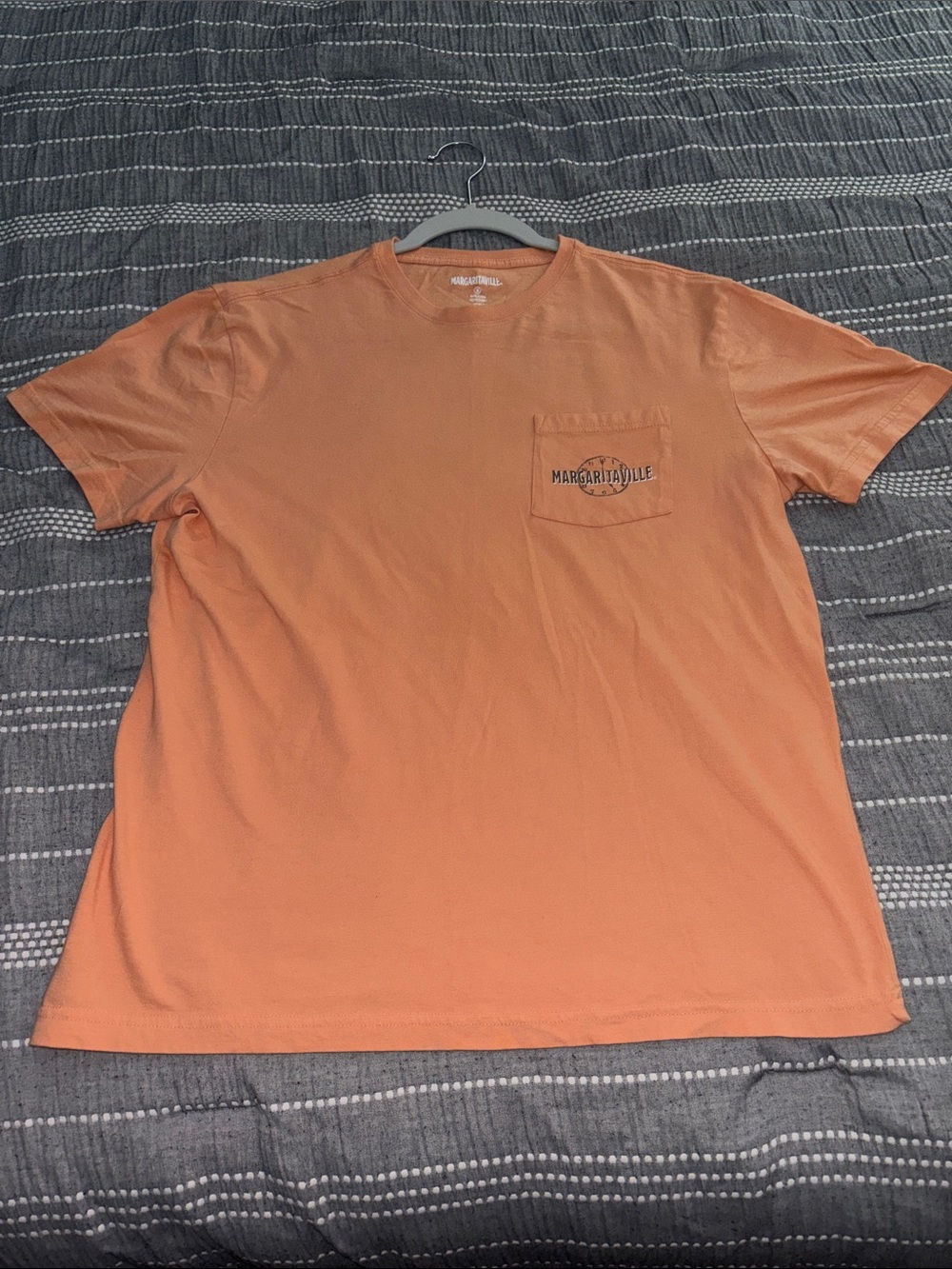 Margaritaville Men's Short Sleeve Pocket Tee in Orange